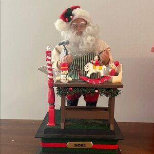 VINTAGE Musical Santa Workshop Holiday Decoration